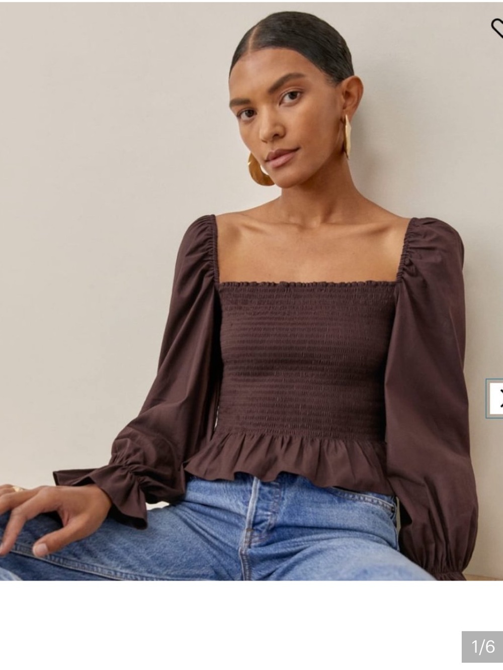 Reformation Darby top brown